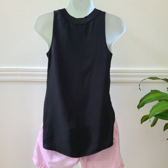 Vince Crew Neck Triacetate Black Top, Size XS - Picture 10 of 10